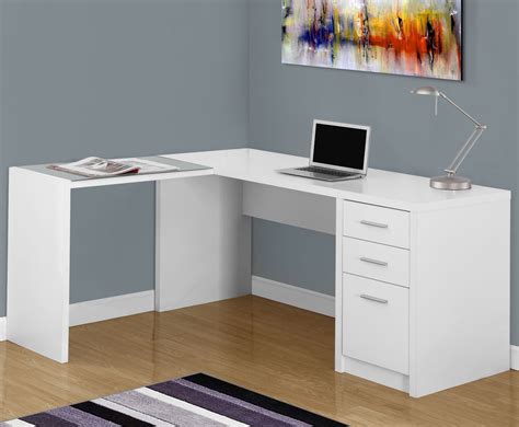 White Corner Computer Desk From Monarch Coleman Furniture
