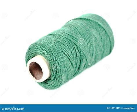 A Spool Of Green Thread Stock Image Image Of Clothing 118519189
