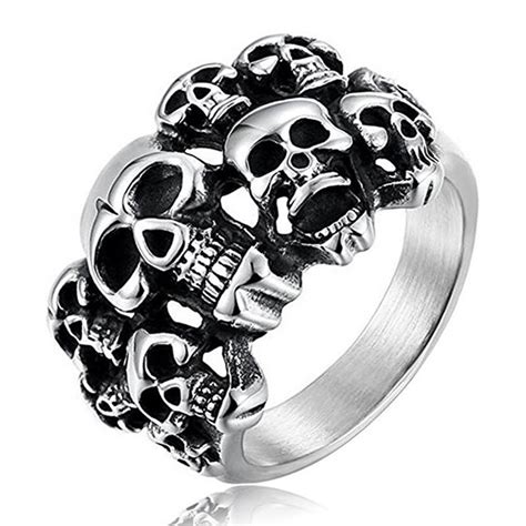 Stainless Steel Skull Rings For Men Jewelry Titanium Steel Fashion