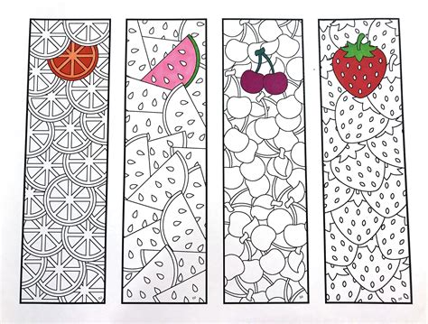 Maybe you would like to learn more about one of these? Fruit Bookmarks - PDF Zentangle Coloring Page - Scribble & Stitch | Coloring bookmarks, Coloring ...