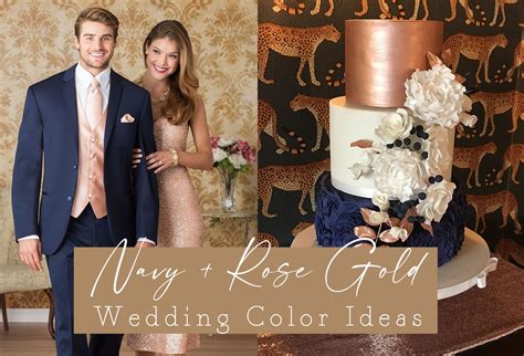 Top 10 Rose Gold and Navy Blue Wedding Theme Ideas