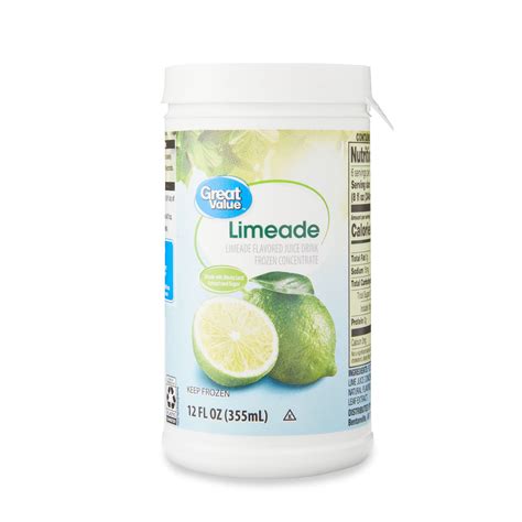 Great Value Limeade Flavored Juice Drink Frozen 12 Fl Oz