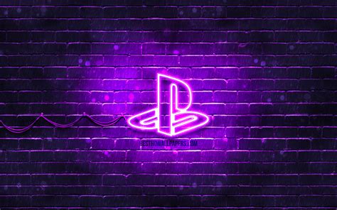 Download Wallpapers Playstation Blue Logo 4k Blue Neo