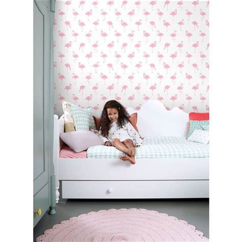 Esta Home Lovett Flamingo Wallpaper Pink Dd138992 Rona