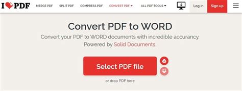 Как конвертировать Pdf в Word с помощью Ilovepdf