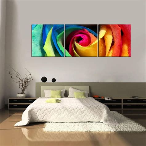 Rain Queen Modern Abstract Art Multicolors Rose Flower Oil Paintings On
