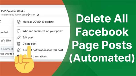 How To Delete All Posts From Facebook Page Xyz Creative Works