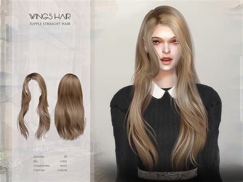 Wings To1125 Supple Straight Hair By Wingssims At Tsr Sims 4 Updates