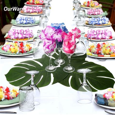 OurWarm Hawaiian Party Wedding Table Decoration Centerpieces 24 Set