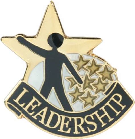 Leadership Lapel Pin With Presentation Box Chenille Letter Insignia