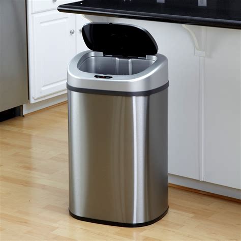 Nine Stars Dzt 80 4 Touchless Stainless Steel 211 Gal Garbage Can