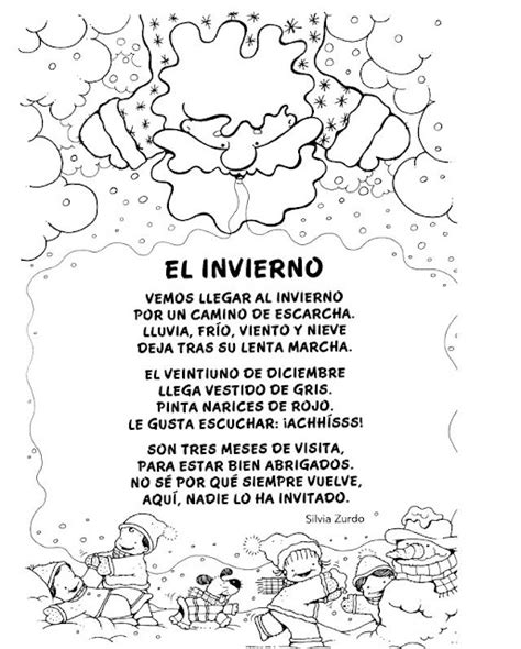 El Invierno Poesias Canciones Fichas Del Invierno