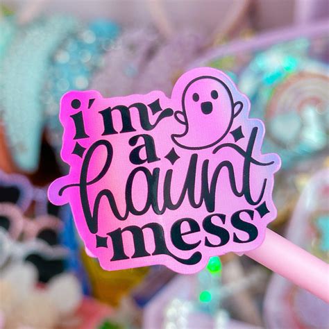 Glitter Waterproof Sticker Haunt Mess Nowhitespacestickers