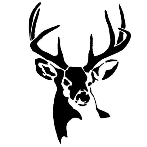 Whitetail Buck Deer Stencil Animal Silhouettes Vectors Clipart Svg