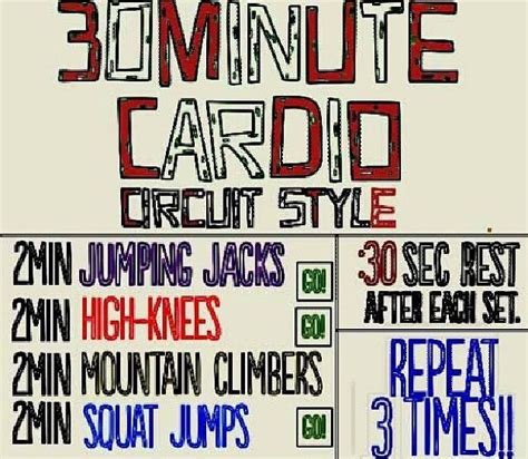 30 Minute Cardio Circuit Cardio Circuit Jump Squats 30 Minute Cardio