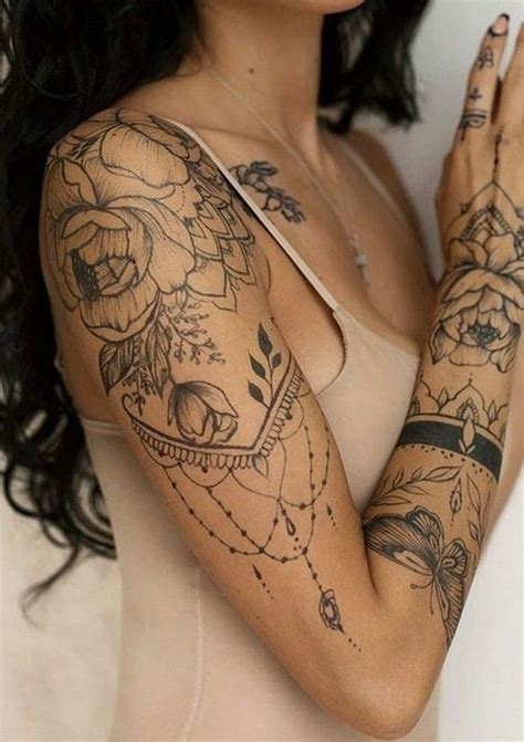 Mesmerizing Sleeve Tattoos For Women Tips And Ideas Diy Tattoo Henna Arm Tattoo Henna Sleeve