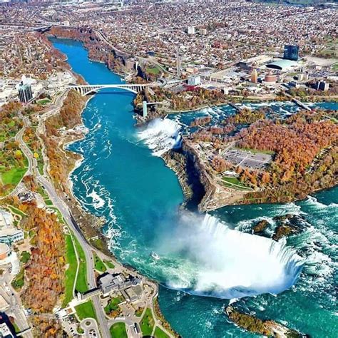 Niagara Falls Looks Amazing Aerial View Niagara Falls American Side