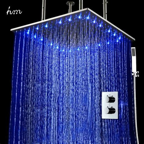 Hm Thermostatic Shower Set 20 Embedded Box Ceiling LED Showerhead
