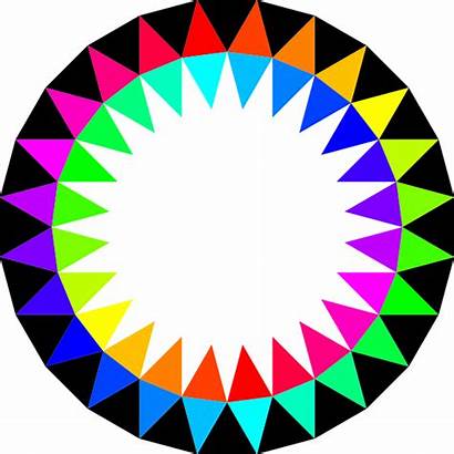 Rainbow Clip Colors Clipart Cliparts Polygon Vector