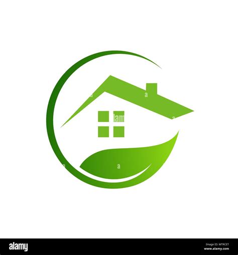 Eco Friendly Green Building Logo Vector Illustrations Stock Vector