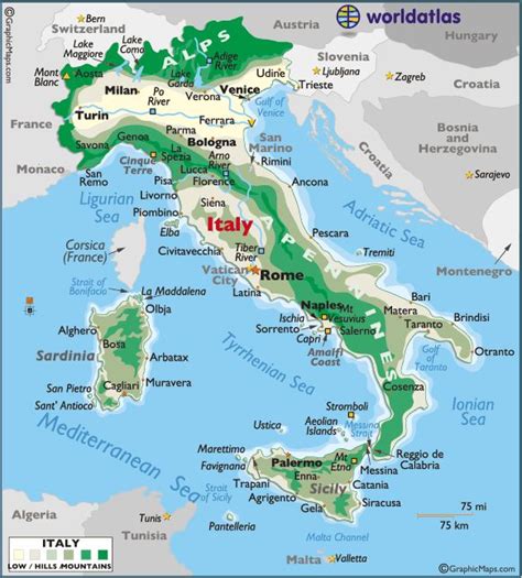 Italy Maps And Facts Italy Map Map Of New York Laos