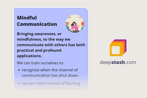 Mindful Communication Deepstash