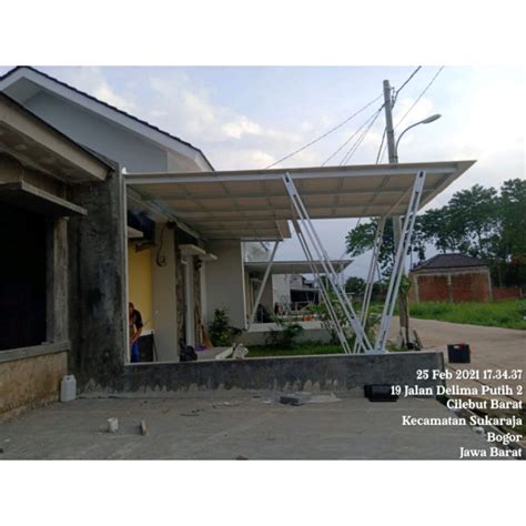 Jual Kanopi Baja Ringan Tiang V Atap Alderon Rs Shopee Indonesia