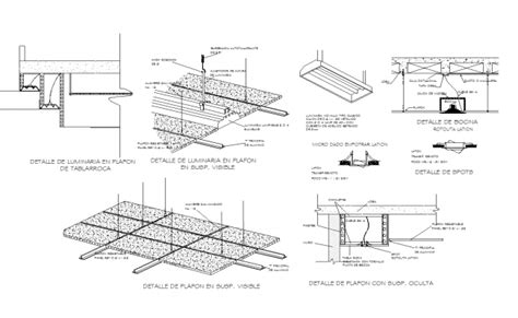 Baffles, signs, light fittings & other appendages 13 14. Ceiling detail sections drawing (With images) | Ceiling ...