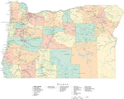 Map Of Oregon With Counties World Map