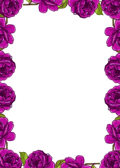 Free Purple Flower Border Download Free Purple Flower Border Png