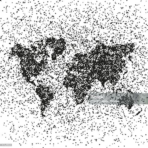 Dotted World Map Stock Illustration Download Image Now Abstract