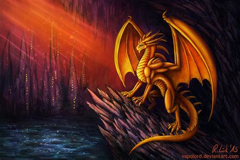 Golden Dragon By Vapolord On Deviantart