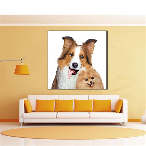 Lovely Pet Dog Canvas Art Poster Living Room Picture Wall Home Decor