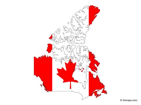 Canada Flag Map Png
