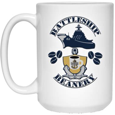 Battleship Beanery 15 oz. White Logo Mug | Logo mugs, Mugs, Battleship