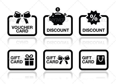Voucher T Discount Card Vector Icons Set T Vector Vector