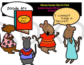 To malign no one, to be peaceable, gentle, showing every consideration for all men. Mouse Gossip Clip Art Pack by Clipart For Teachers | TpT