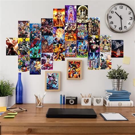 Anime Aesthetic Wall Collage Kit 60 Pcs Anime Room Decor 42x62 Inch