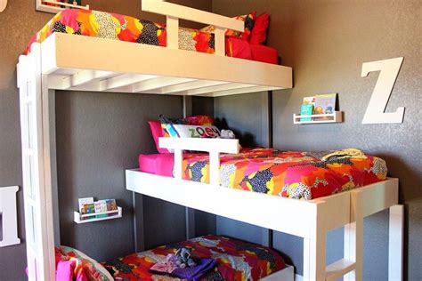 Triple Bunk Bed Plans — Kara Kae James Идеи для украшения комнат