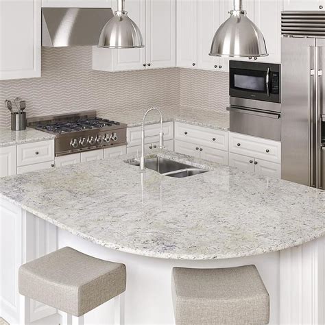 Small samples don't always look the same in large slab form so be sure to check out the slabs. allen + roth Grey Current Granite Kitchen Countertop ...