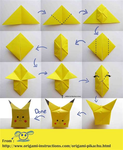 Pikachu Origami Eshanharish