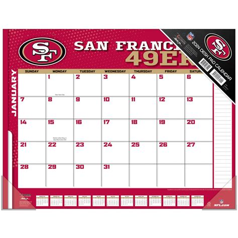 Nfl San Francisco 49ers 2024 Desk Pad