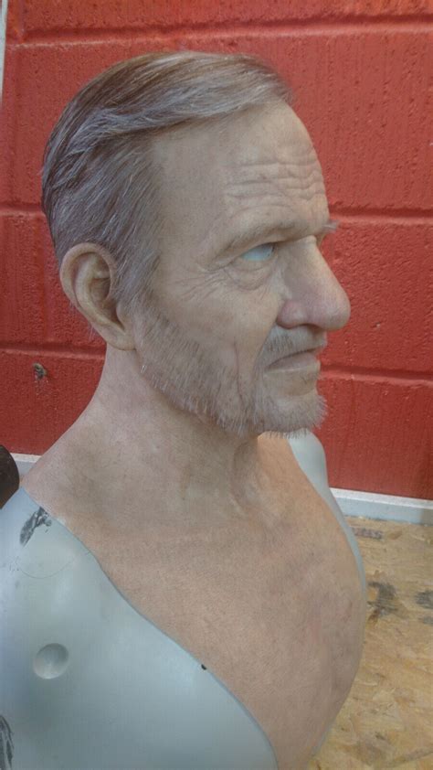 Made To Order Realistic Silicone Old Man Mask With Punched Eyebrows And