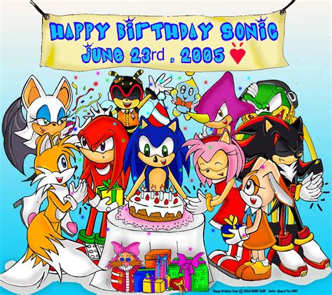 Happy Birthday Sonic By Renard1 On Deviantart