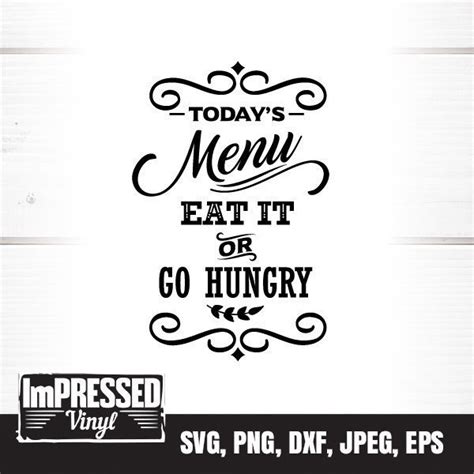 Cricut Funny Menu Sign Svg Instant Download Second Breakfast Sign
