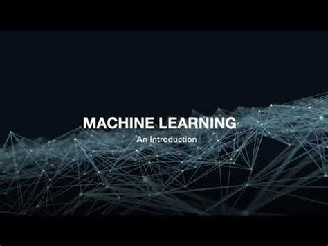 Machine Learning Intro 1 YouTube