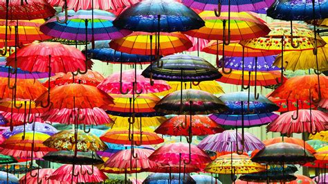 Wallpapers Hd Colorful Umbrellas