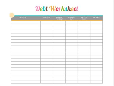 Live worksheets > english > english as a second language (esl) > want to. Debt Worksheet Printable - Free Printable #printable ...