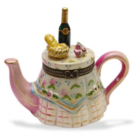 Mini Hinged Porcelain Box Teapot