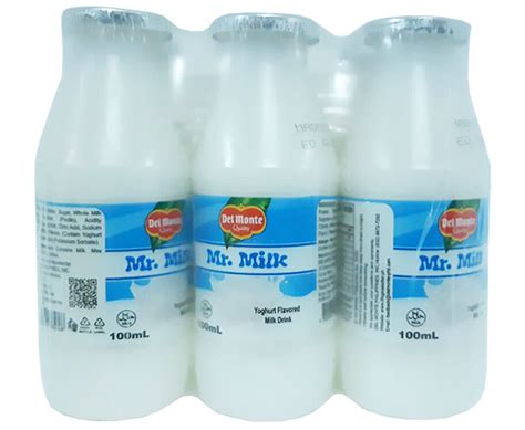 Del Monte Mr Milk Yoghurt Flavored Milk Drink 6 Packs X 100ml